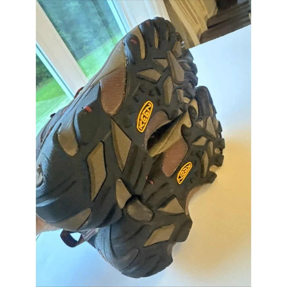 KEEN Men's Shitake Flint II Mid Utility Steel Toe Boots Size 9 D Shoe-Goo READ